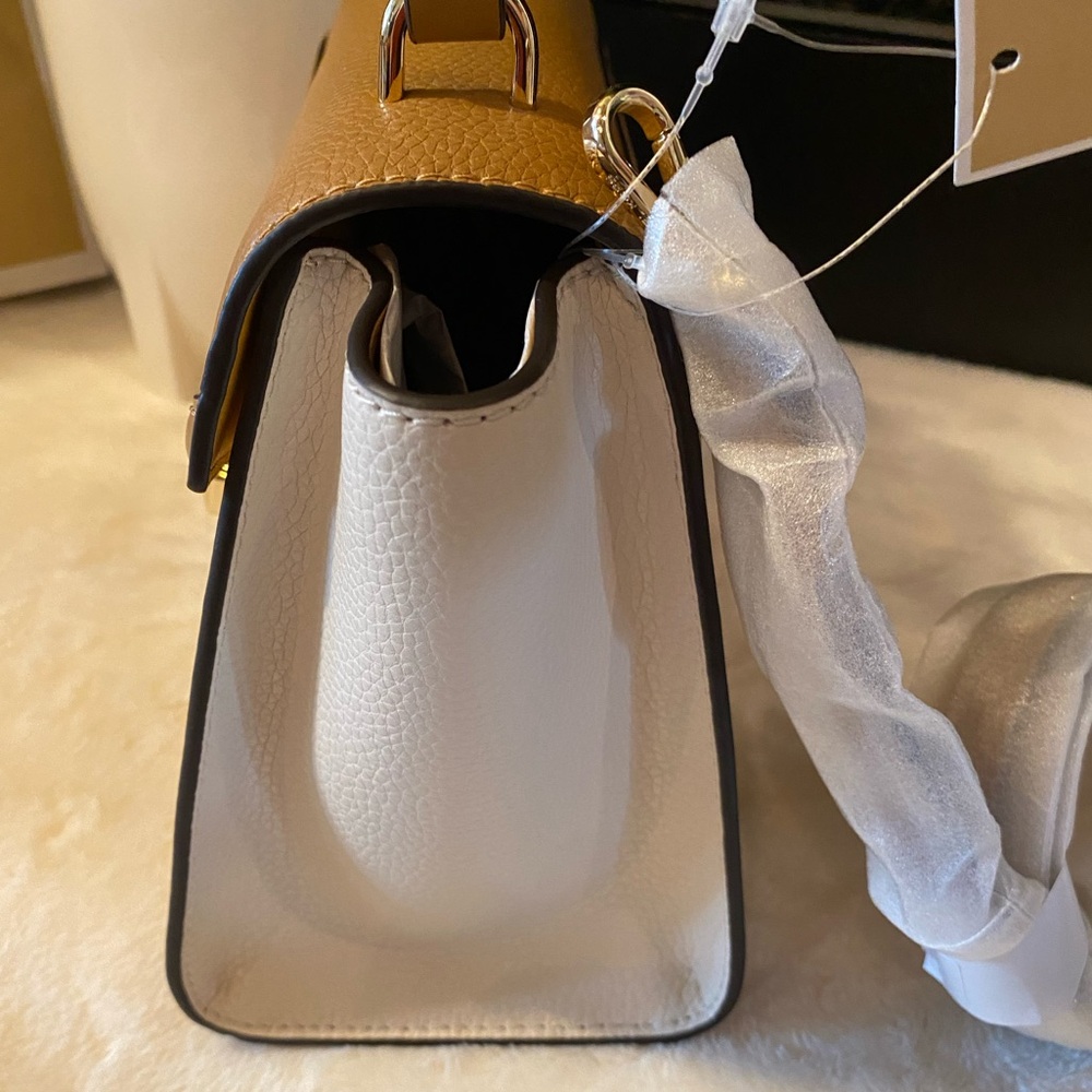 MICHAEL KORS WHITNEY MEDIUM FLAP TOP HANDLE SATCHEL+MATCHING WALLET - Picture 12 of 13